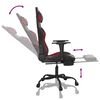 vidaXL Gaming Chair Black and Wine Red Faux Leather, Metal, Plywood Medium