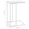 vidaXL Side Table White Engineered wood, Iron Compact Simplistic