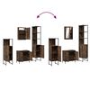 vidaXL Bathroom Furniture Set Smoked oak