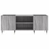 vidaXL Record Cabinet Grey Sonoma Engineered wood, Iron Medium