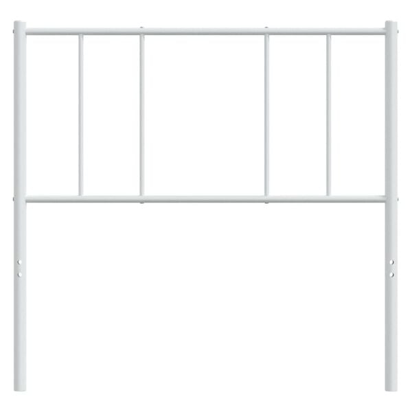 vidaXL Metal Headboard White 39.4"