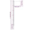 vidaXL US Flag and Pole 20.4 ' Aluminium