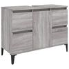 vidaXL Bathroom Furniture Set Grey Sonoma Engineered wood, Metal Medium