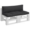 vidaXL Pallet Cushion Black 100% Polyester Large