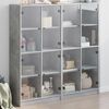 vidaXL Bookcase Concrete gray Engineered wood Large Bookcase