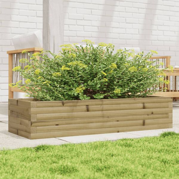 vidaXL Garden Planter Treated Wood Treated pinewood 43.3 x 15.7 x 9.1 in