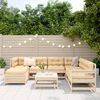 vidaXL Garden Sofa Set Natural Pine Solid pine wood, Plywood Large