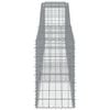 vidaXL Gabion Basket Set of 2 Silver Galvanized Iron Large