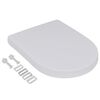 vidaXL Toilet Seats with Soft Close Lids 2 pcs Plastic White