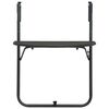 vidaXL Balcony Table Brown Plastic, Steel Medium Foldable