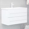 vidaXL Sink Cabinet With Basin White Engineered wood, Ceramic Medium