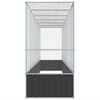 vidaXL Aviary with Extension Silver 246.7"x42.1"x83.5" Steel