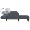 vidaXL L-shaped Sofa Bed Dark Grey Velvet (100% polyester), plywood, metal