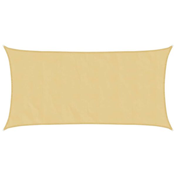 vidaXL Sun Shade Sail Sand 14.8x8.2' 100% Polyester Oxford