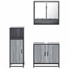 vidaXL Bathroom Furniture Set Grey Sonoma Engineered wood, metal, glass