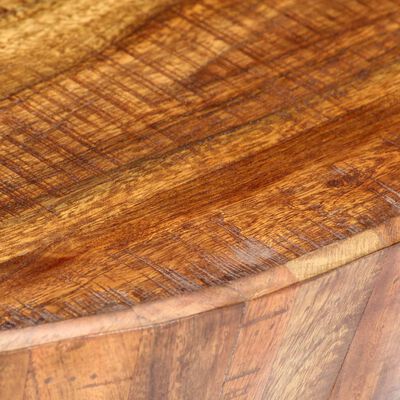 vidaXL Coffee Table 25.6"x25.6"x13" Solid Rough Mango Wood