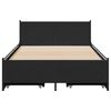 vidaXL Bed Frame Black Engineered wood, steel Small Single Bed Frame