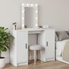 vidaXL Dressing Table White 40.16 x 12.99 x 53.15 in Engineered Wood