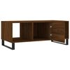 vidaXL Coffee Table Brown Oak Engineered wood, Iron Medium Coffee Table