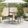 vidaXL Garden Bar Set Grey, Dark Grey and Black