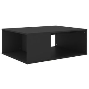 vidaXL Coffee Table Black Engineered Wood Medium Rectangular Modern