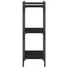 vidaXL Bookcase Black Engineered wood, Metal 23.6 x 11.8 x 33.9 in