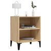 vidaXL Bed Cabinet Sonoma oak Engineered wood, metal Compact