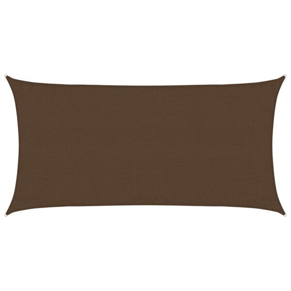 vidaXL Sunshade Sail 1.75 oz/ft&sup2; Brown 9.8x19.7' HDPE