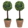 vidaXL Artificial Plant Set of 2 Mixed Green