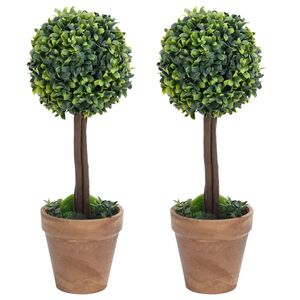 vidaXL Artificial Plant Set of 2 Mixed Green