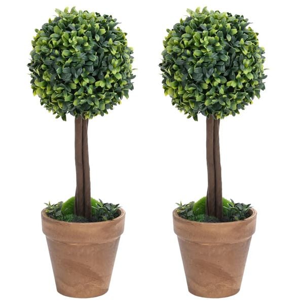 vidaXL Artificial Plant Set of 2 Mixed Green