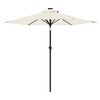 vidaXL Garden Parasol White Fabric (100% polyester), steel Large