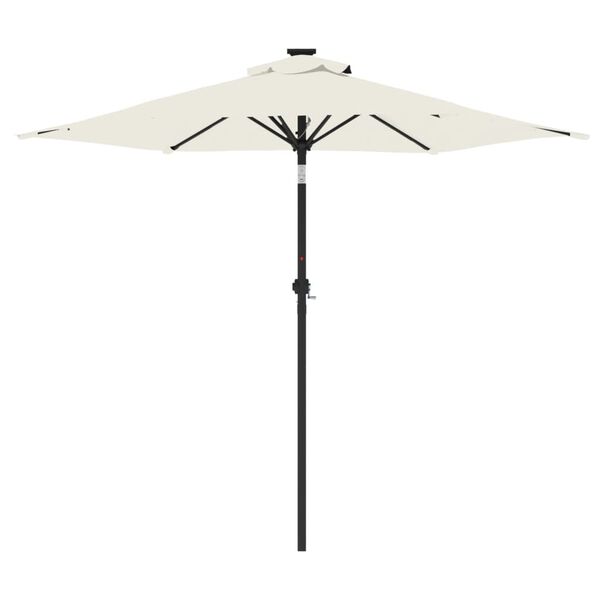 vidaXL Garden Parasol White Fabric (100% polyester), steel Large