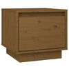 vidaXL Bedside Cabinet Set of 2 Honey brown Solid pinewood Standard
