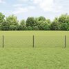 vidaXL Fence with Post Grey 1.31 x 32.81 ft Steel and PVC