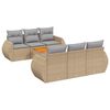 vidaXL Garden Sofa Set Beige PE Rattan Large Modular Garden Sofa Set