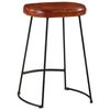 vidaXL Bar Stool Set of 2 Dark Brown Faux Leather Standard Industrial