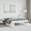 vidaXL Bed Frame White Steel Double Durable Bed Frame Rectangular