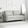 vidaXL 2-seater Sofa Light Grey Velvet (100% polyester), metal, textilene