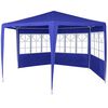 vidaXL Gazebo Blue 100% PE fabric 6.6x6.6 ft Foldable Gazebo