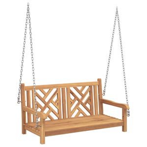 vidaXL Swing Bench Brown 44.88 x 23.62 x 25.20 in Solid Teak Wood