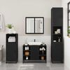 vidaXL Bathroom Sink Cabinet Black Engineered wood, Metal