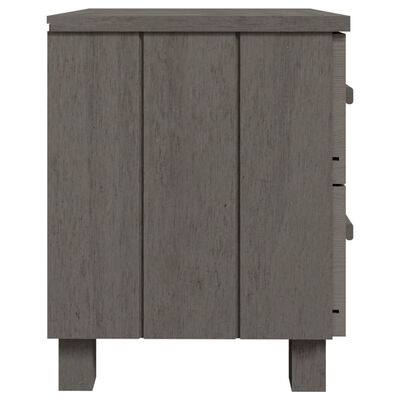 vidaXL Bedside Cabinet Light Gray 15.7"x13.8"x17.5" Solid Pinewood