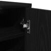 vidaXL Shoe Cabinet Black Oak Engineered Wood Small Wall mounting