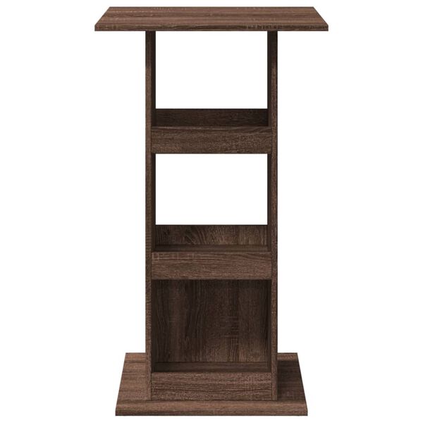 vidaXL Bar Table Brown Oak Engineered Wood Compact Bar Table Square
