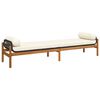 vidaXL Garden Bench Black and Cream