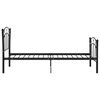 vidaXL Bed Frame Black Powder-coated metal Twin Durable Bed Frame
