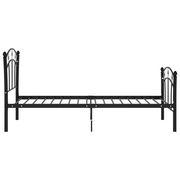 vidaXL Bed Frame Black Powder-coated metal Twin Durable Bed Frame