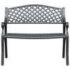 vidaXL Garden Bench Black Cast aluminum, cast iron Medium Durable
