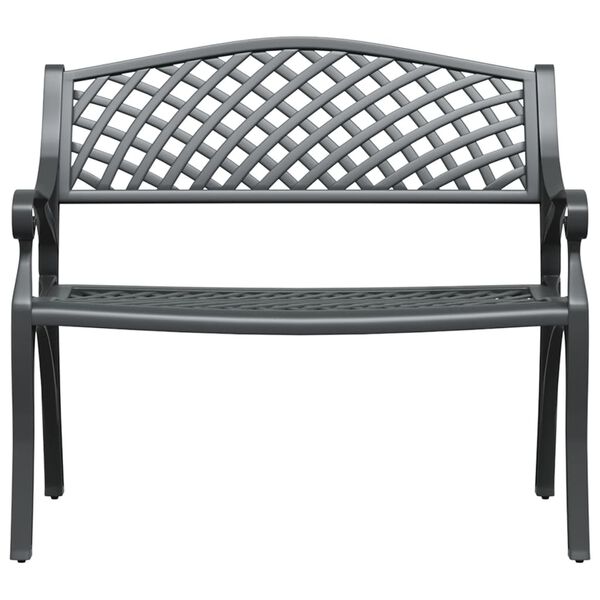 vidaXL Garden Bench Black Cast aluminum, cast iron Medium Durable